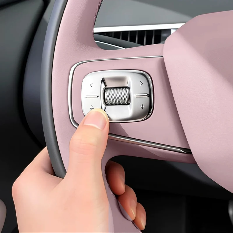 

Metal Accent Steering Wheel Button Decor Stickers Interior Upgrade Parts For 2026 Xpeng MONA M03