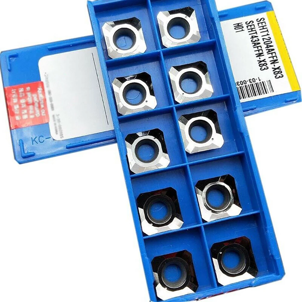 SEHT1204AFFN-X83 H01 Insert 10pcs 12mm*12mm Carbide For Aluminum Highlight Milling Insert SEHT 43 Manual Inspection