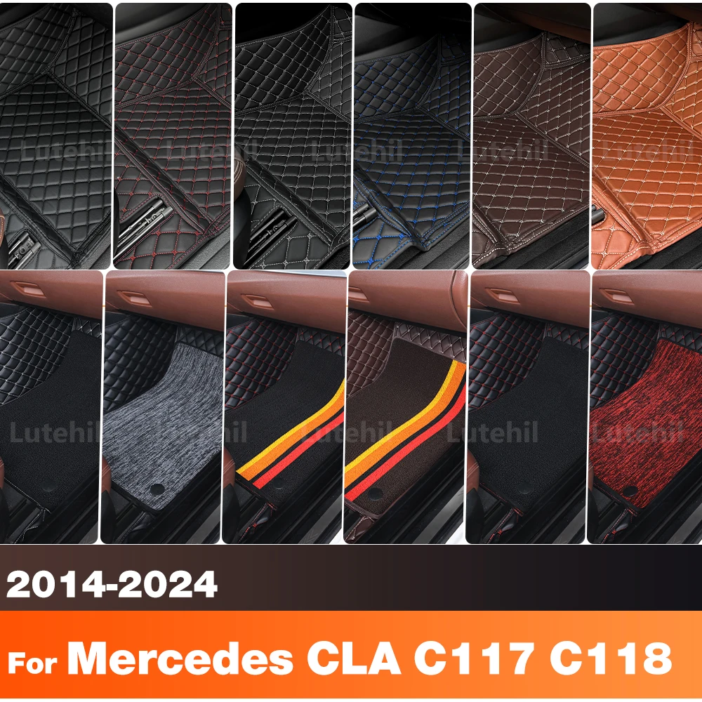 

LUTEHIL для Mercedes Benz CLA class C117 C118 2014-2024 23 22 21 двухслойные напольные вкладыши для защиты от атмосферных воздействий - индивидуальная посадка