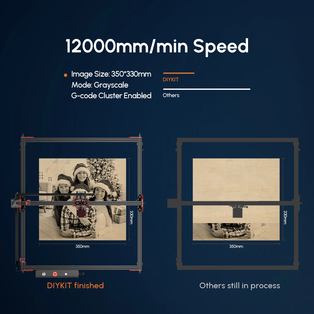 AlgoLaser 10W Laser Engraver Professional Laser Engraving Machine 400mm*400mm Large Engraving Area 10W Laser Power APP Connectio