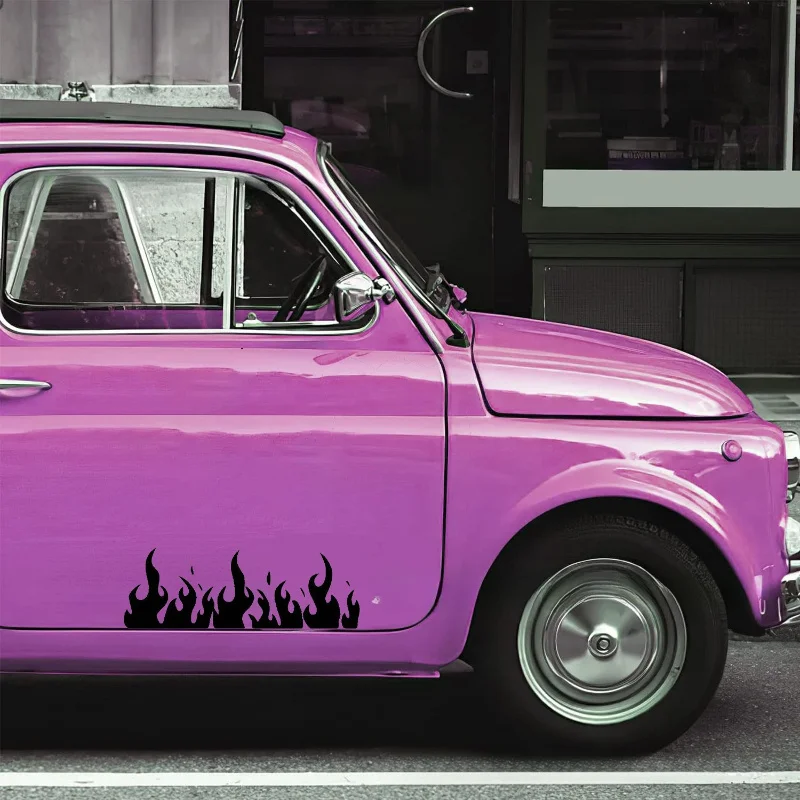 

1PC Bold Flame Design Vinyl Car Sticker 30x8.3cm Waterproof Black White Red Decals for Auto Exterior Styling Decor