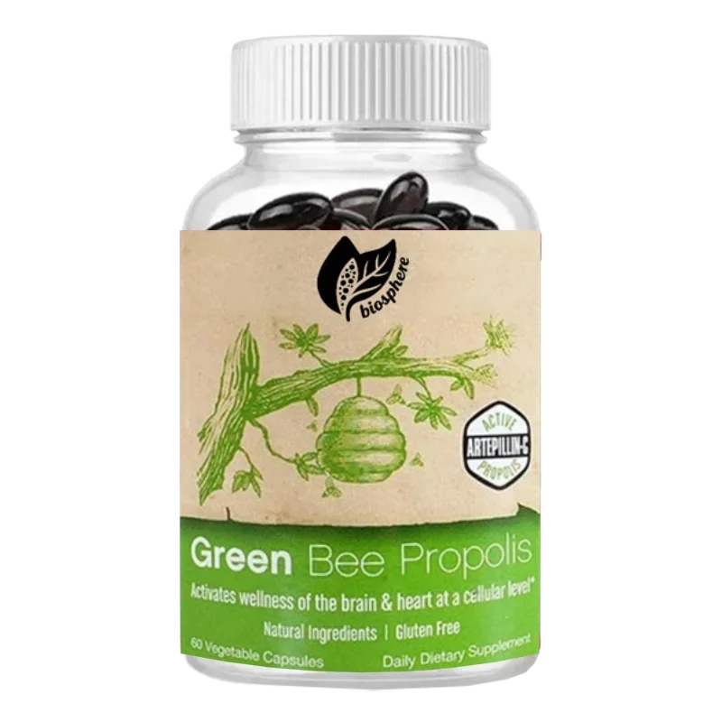 

Green Propolis | High Quality Propolis | Ethical Beekeeping and Natural Sources | 60 Capsules