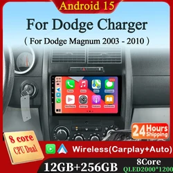 Android 15 Carplay Auto For Dodge Charger 2005-2010 For Dodge Magnum 2 2003-2007 Car Radio Multimedia Video Player Navigation 4G