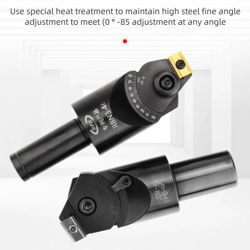 CNC Multi Functional Adjustable Chamfering Tool Holder APMT1604 ADNT1603 Cutter Arbor Straight Shank 0-90 Degrees