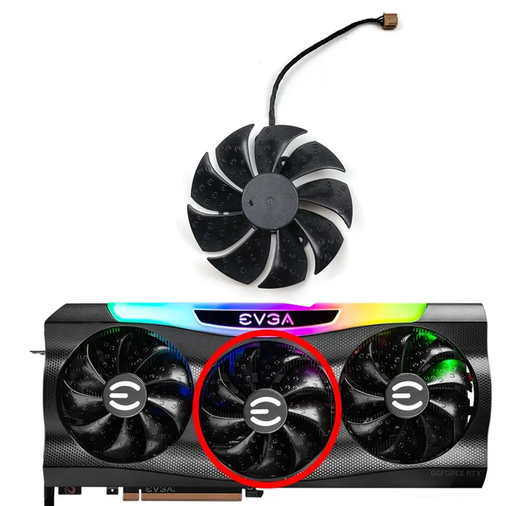 Refroidisseur de ventilateur de carte vidéo PLD09220S12H, EVGA GeForce RTX 3070 3080 3090 3080Ti FTW3, ventilateur de fouille de carte ultra gaming, 87mm, nouveau