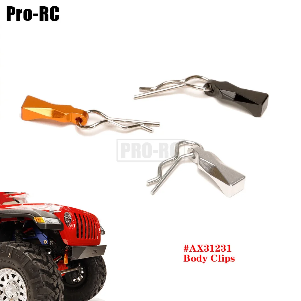 6 pçs liga de alumínio ax31231 clipes corpo escudo com montagem para axial 1/10 scx10 iii jeep yeti rock ax90026 rc crawler carro parte