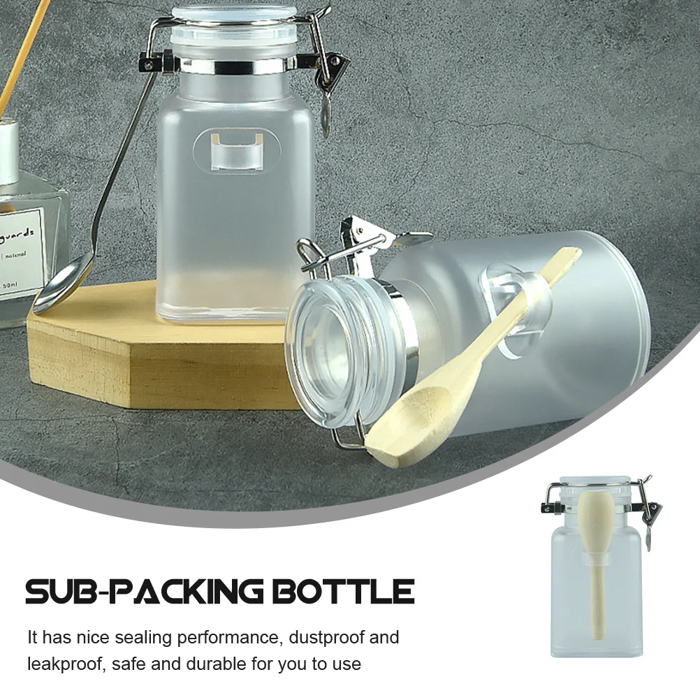

2Sets Bath Salt Bottle Refillable Container Costeffective Spacesaving Bath Salt Bottle Powder Jar Mask Powder Holder