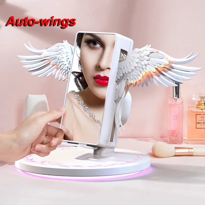 Auto Open Close Angel Wings Wireless Charger LED Leight QI Wireless 15W Fast Charge for iPhone 13 12 11 Pro Max Samsung S22 S21