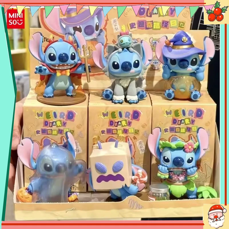 Original Stitch Blind BoxDisney Stitch Funny Diary Series Figure Anime Character Model Decoration Collection Toys Christmas Gift