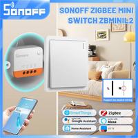 1-25Pcs SONOFF ZBMINI-L2 Smart Switch No Neutral Wire Required DIY 2 Way Module Switch Work With Alexa Google Alice Smartthing