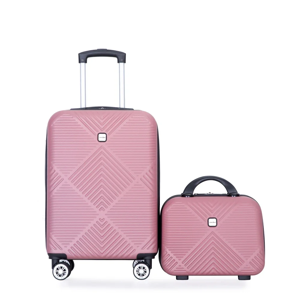 2Piece Luggage Sets ABS Lightweight Suitcase Spinner Wheels(20/14)Luggage Sets New Model Expandable ABS Hardshel Lightweight