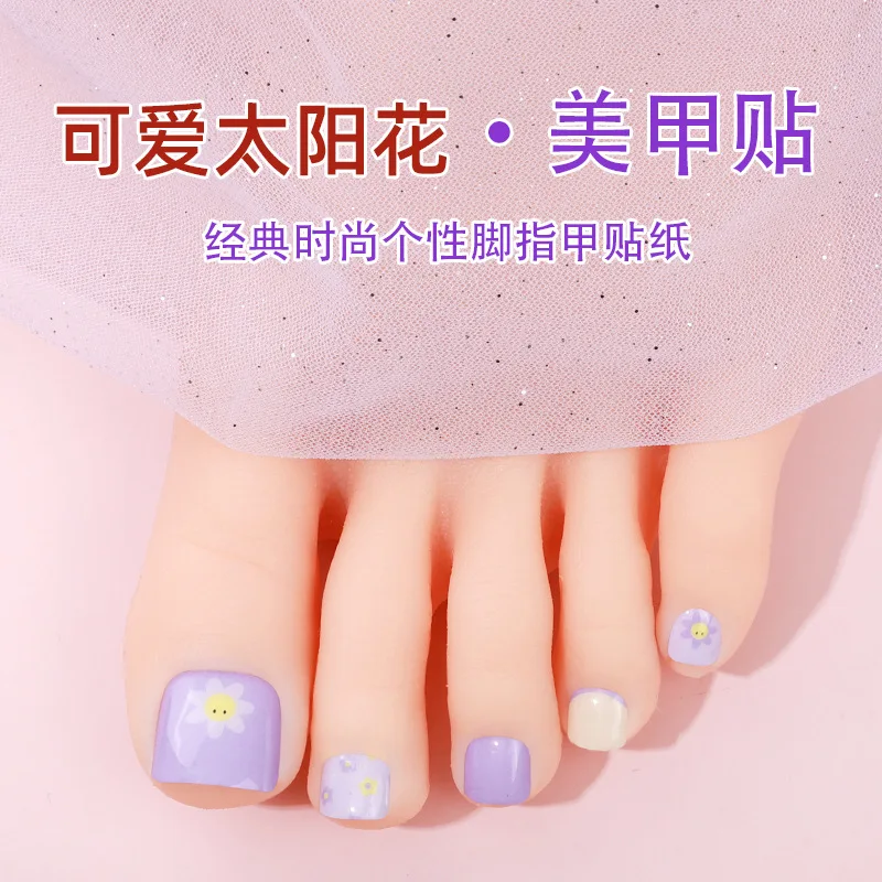 Top Toe Nail Sticker Internet Celebrity Zomer Kleine Daisy Toetop Nail Sticker Xiaohongshu Populaire Flower Top Nagels Stickers