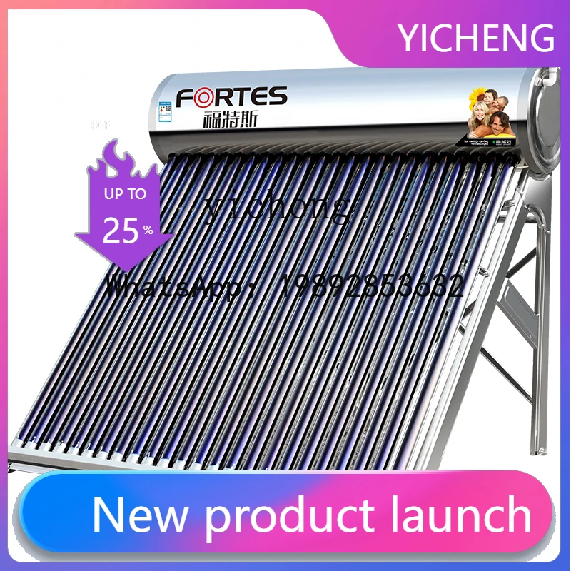 TRS  intelligent WIFI solar water heater new household integrated automatic 304 stainless steel purple gold tube