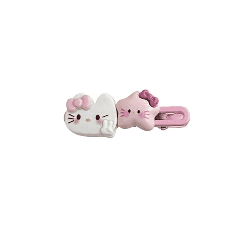 1/2/5ชิ้น Kawaii Sanrio Hello Kitty การ์ตูนดาว BB คลิปผมเครื่องประดับผมเด็กหญิง Headwear bangs CLIP ของขวัญ