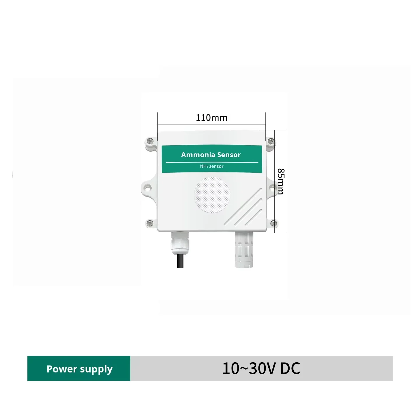 

High Precision NH3 Sensor Transmitter for Gas Concentration Detection in Industrial Farming, Public Restrooms, Greenhouses