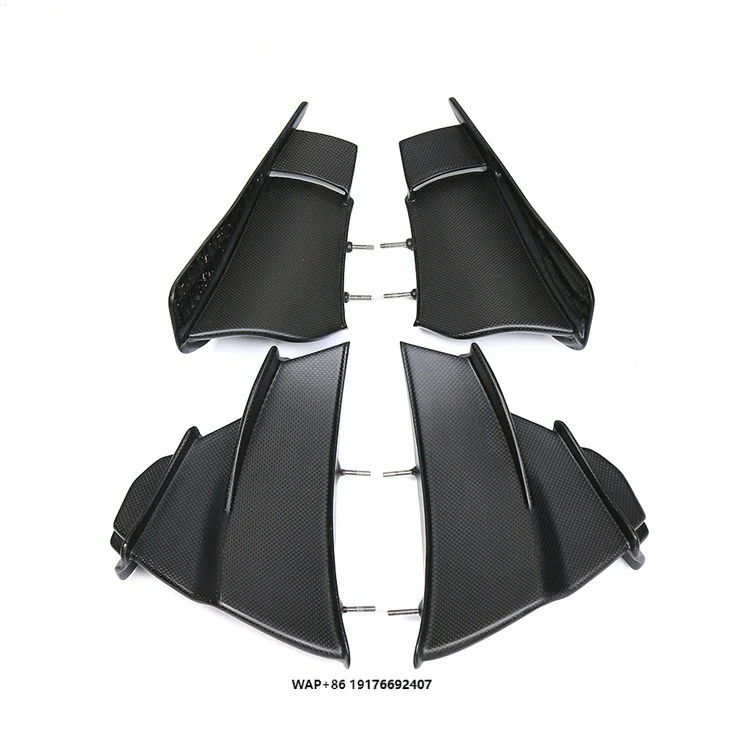 

AKOSO 100% Dry Carbon Fiber Parts Motorcycle Vehicle Side Wing Fairing for Streetfighter V4 V4S 2018+