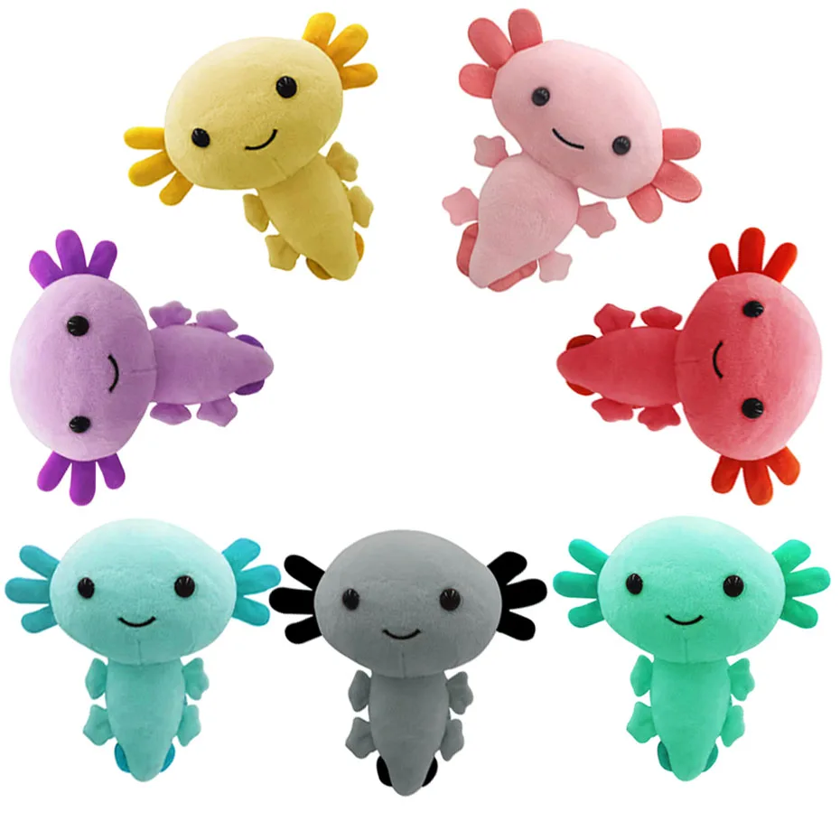 20CM Axolotl Plush Toy Cute Cartoon Animal Stuffed Plush Doll For Kid Birthday Christmas Gift Plush Comfort Sleeping Pillow Doll