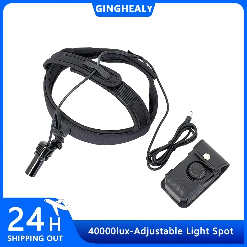

Налобный фонарь Ginghealy 5W LED с регулируемым прожектором и переменной диафрагмой, 4 часа работы от аккумулятора, 40000 люкс, высокая интенсивность, крепление на голову