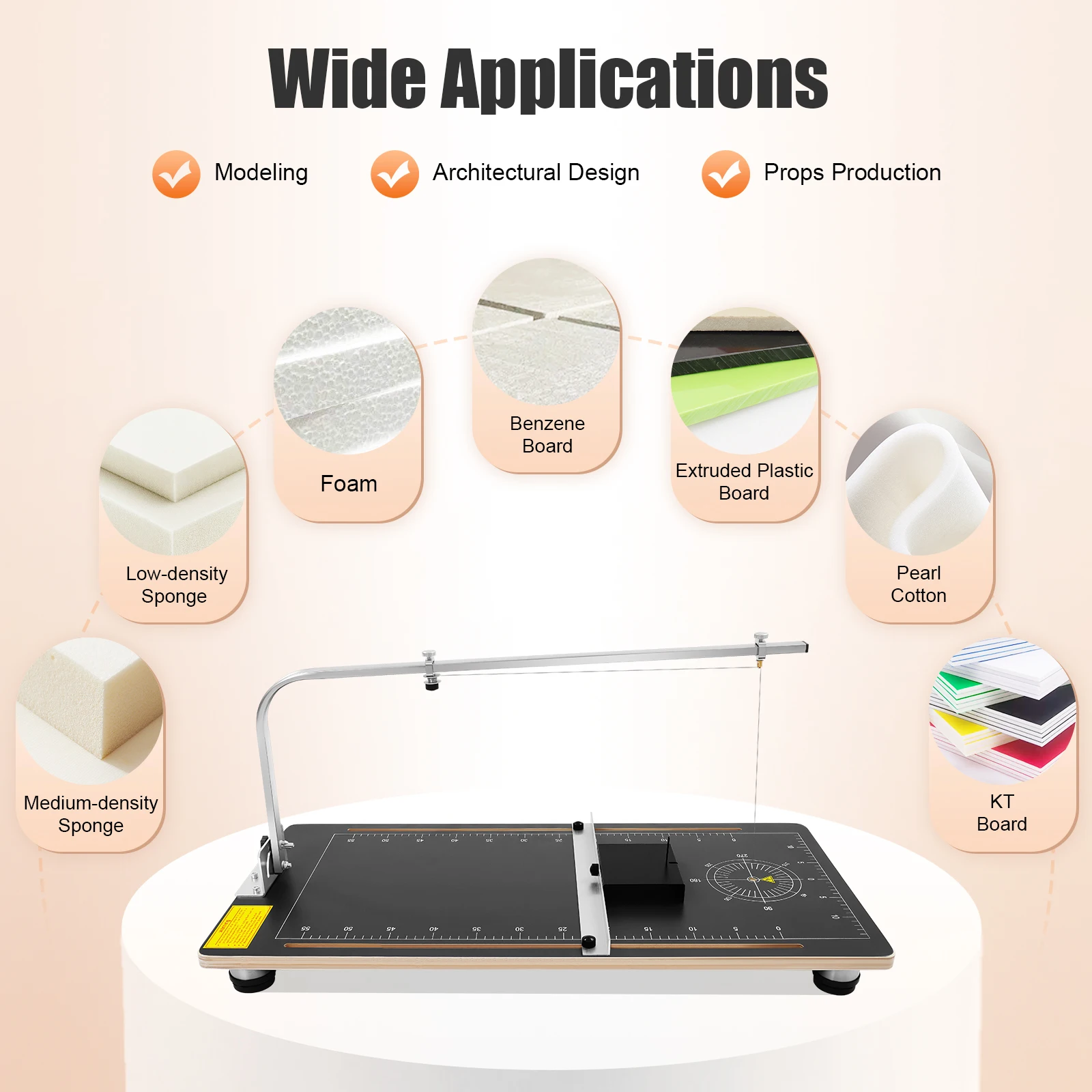 طاولة قطع رغوة الأسلاك الساخنة 38 × 78 سم، آلة قطع الرغوة القابلة للتعديل، قاطع الأسلاك الساخنة 24 وات توافق واسع 50-300 ℃