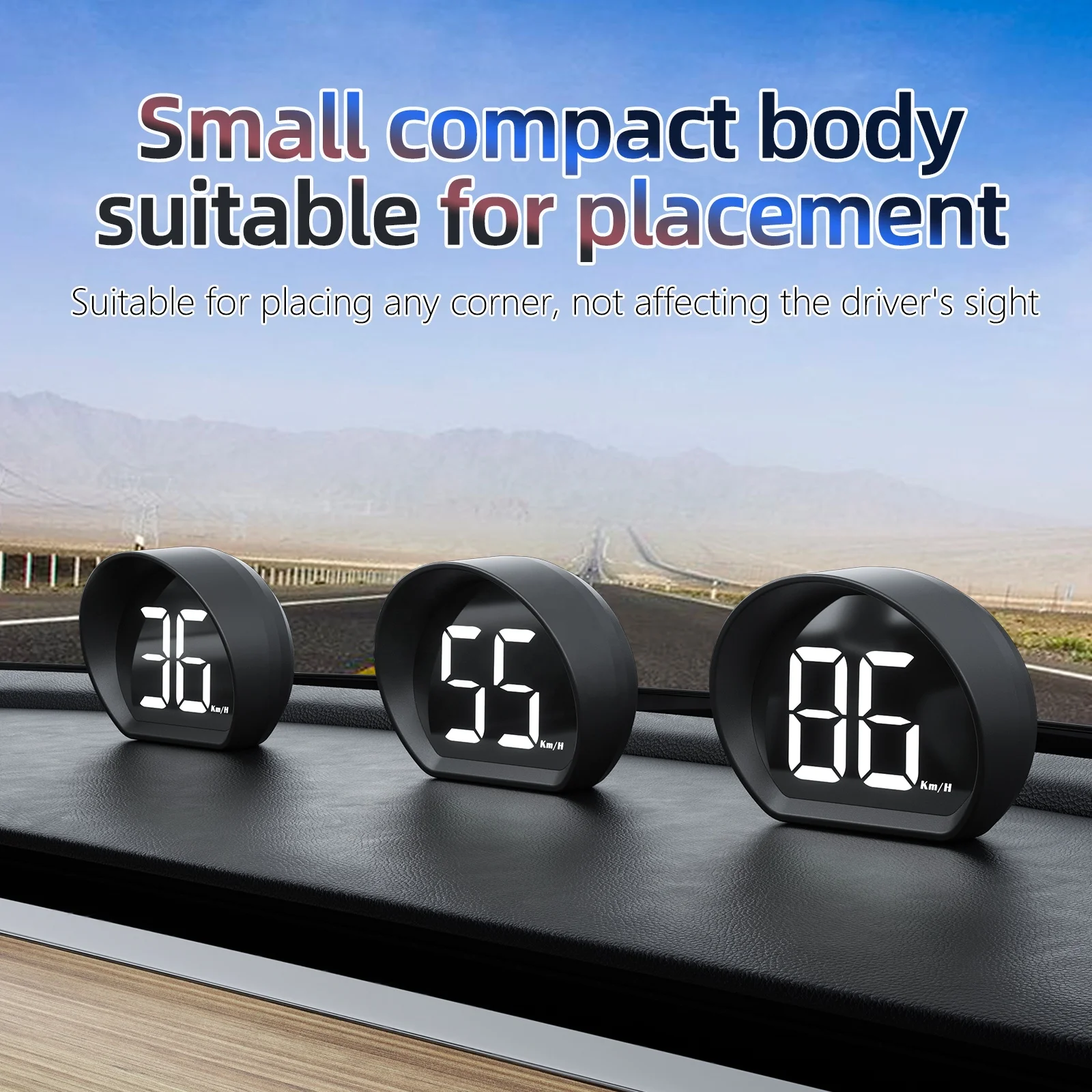 2026 Popular HUD X3 Simple USB Plug and Play 2.5 inches LED screen Head up Display for Universal Car Bus Truck GPS Speedometer