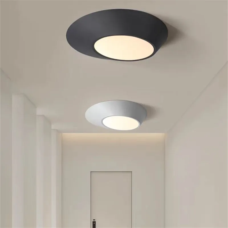 Nordic Angled Ceiling Light hallway entrance minimalist unique light circular cloakroom bedroom  Study room led ceiling light