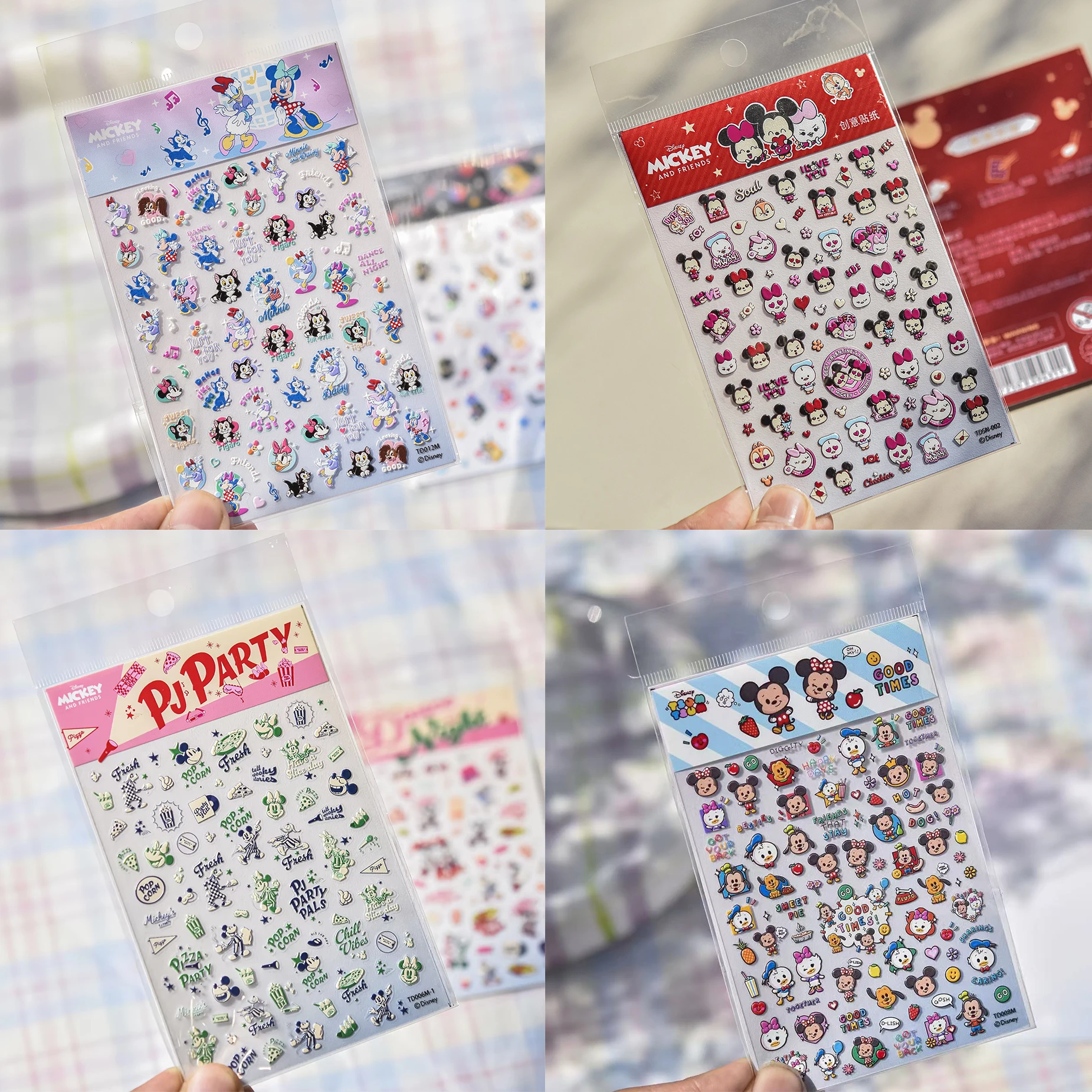 

1pcs 5D Disney Mickey Nail Stickers Various Styles Mickey Pattern Nail Slider Nail Art Accessories Pressed On Nails