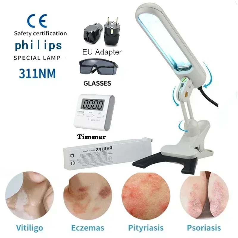 Home Phototherapy Device for Skin Conditions Treatment with 311nm UVB Lamp  Skin Problems  Eczema Treatment