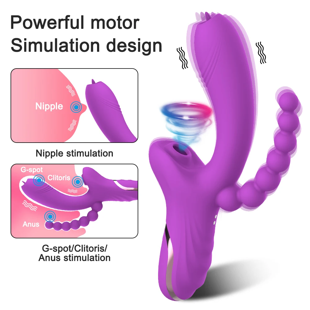 Vibrador de succión de clítoris 3 en 1 para mujer, succionador de clítoris femenino, estimulador de vacío, consolador, Juguetes sexuales, productos