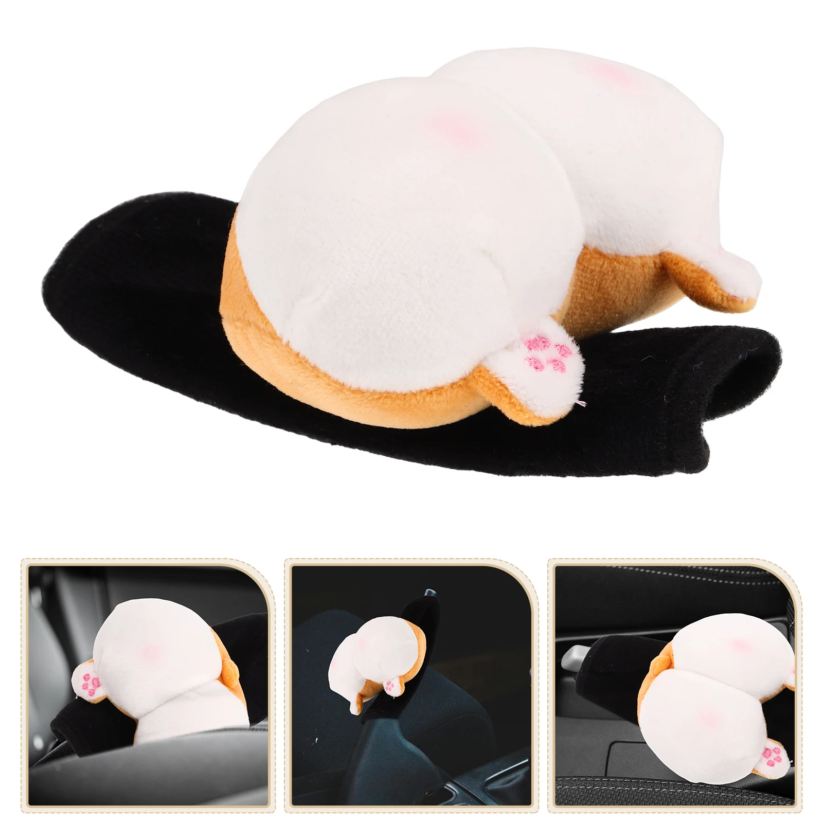 

Cute Cartoon Universal Car Gear Cover Knob Protector Soft Durable Easy Install Interior Decoration Shift Knob