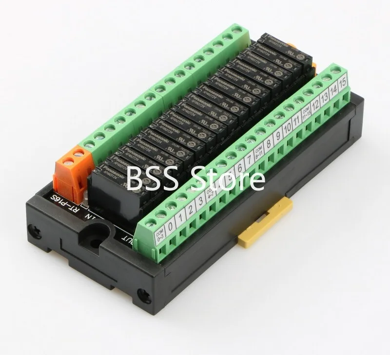 16 way normally open contact relay module PLC output signal amplifying relay RT-P16S 24V module sensor