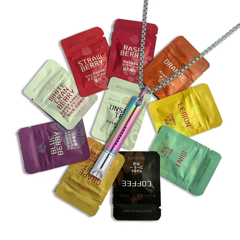 

Anxiety Breathing Stainless Steel Necklace Mindfulness Quit Smoking Aid Breathe Resistance Regulate Emotion Relieve Stress