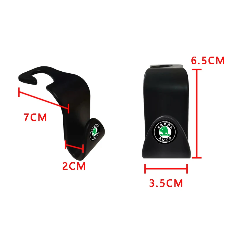 2/4Pcs Car seat hook storage hanging bracket car accessories For Skoda Octavia Roomster Fabia Rapid Superb Kodiaq Kamiq Citigo