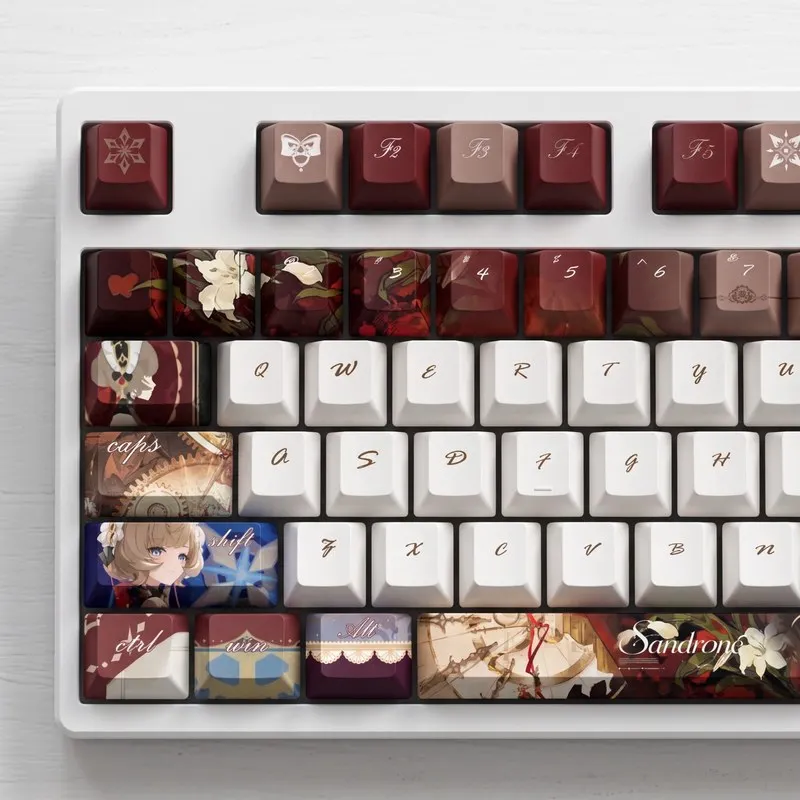 Sandone Anime Theme Keycaps Mechanical Keyboard Pbt Material Pc Gaming Keyboard Collection Gifts Customized Keycaps