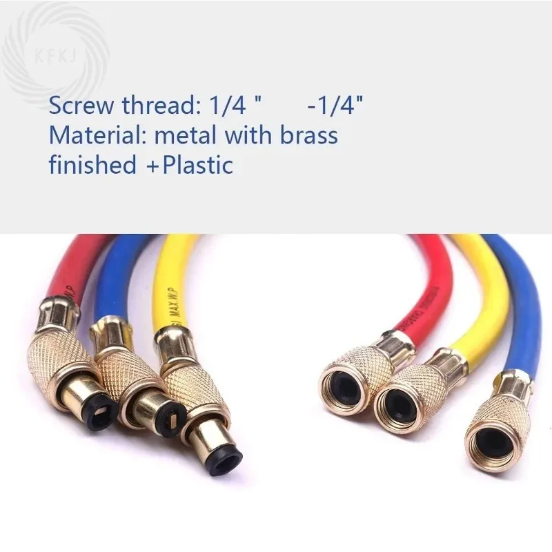 مجموعة 0.9 متر-1.8 متر التيار المتناوب شحن خرطوم أنبوب عدة خرطوم خسارة منخفضة تركيبات ل R134A R12 R22 المبردات تكييف الهواء مقياس مشعب #3