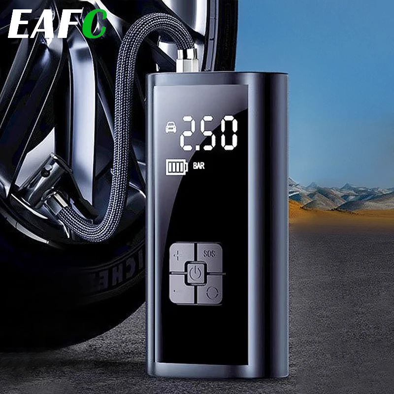 

EAFC автомобильный воздушный компрессор 4000 мАч автомобильный насос для накачивания шин светодиодный светильник 150PSI электрический насос для автомобилей, мотоциклов, велосипедов