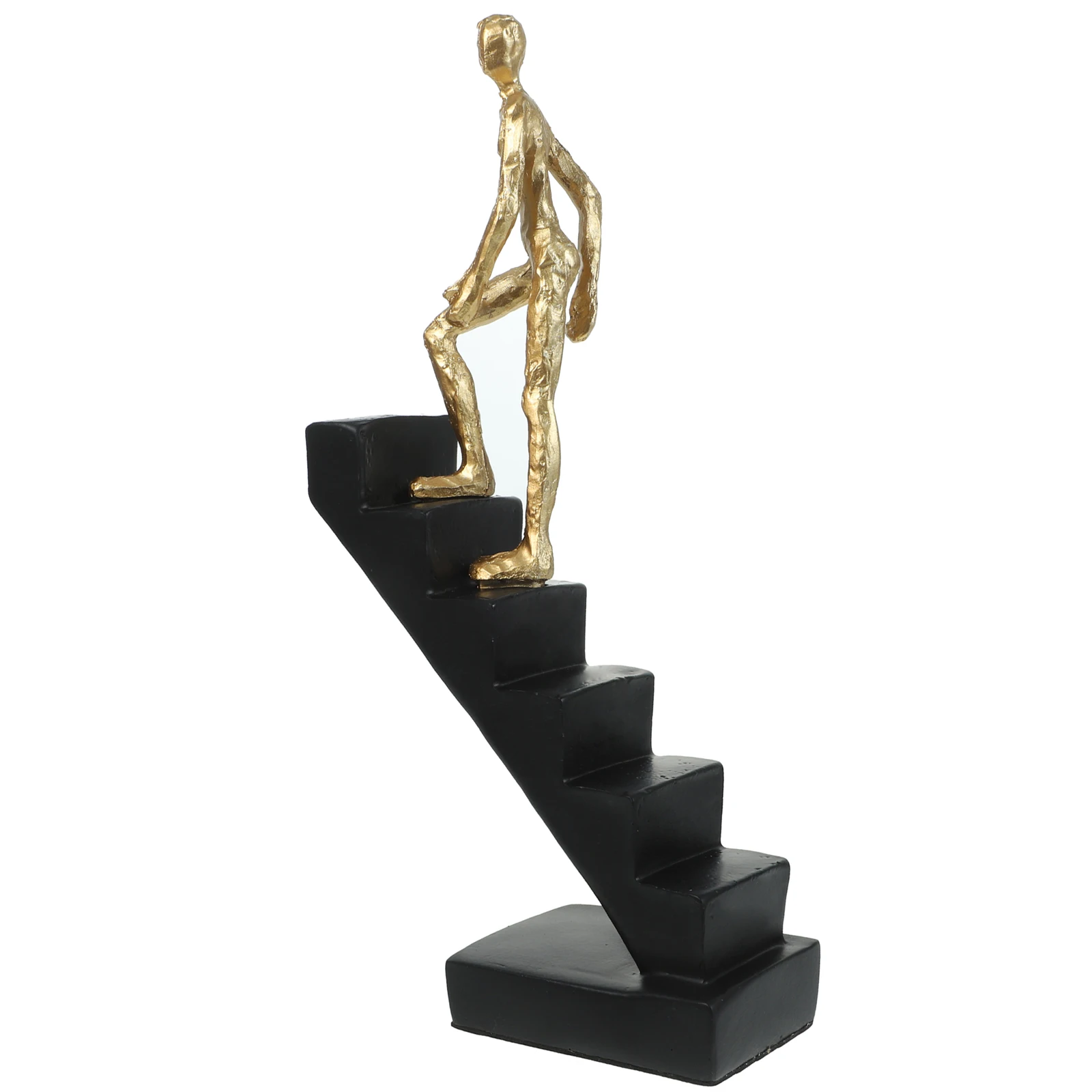 

Black Gold Stairs Person Statue Resin Abstract Figure Decor Living Room Accessories Luxury Home Decor Mini Size