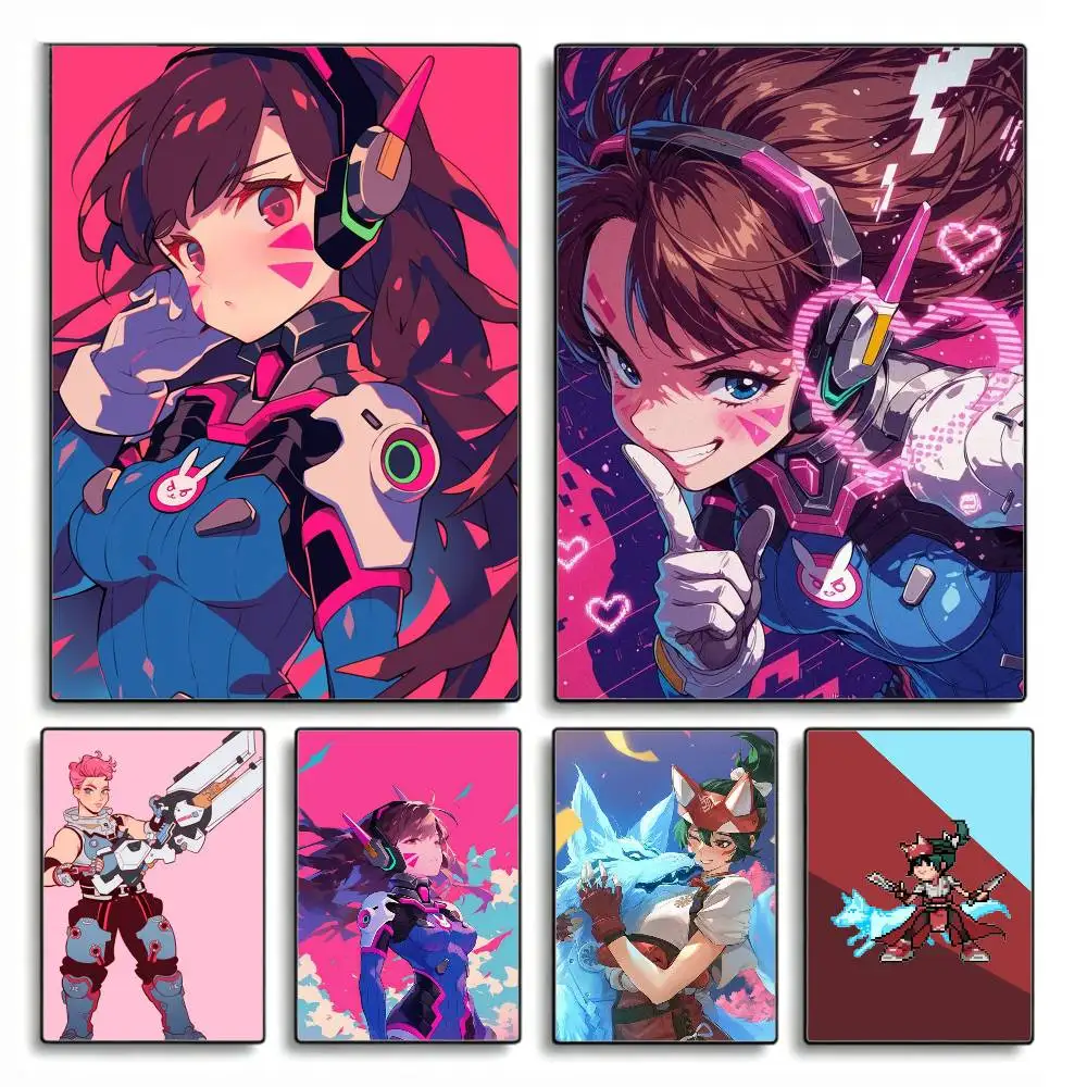 

Pop G-Game O-Overwatch-S Poster HD Self Adhesive Waterproof Wall Art Ideal for Home Office Dorm Gift