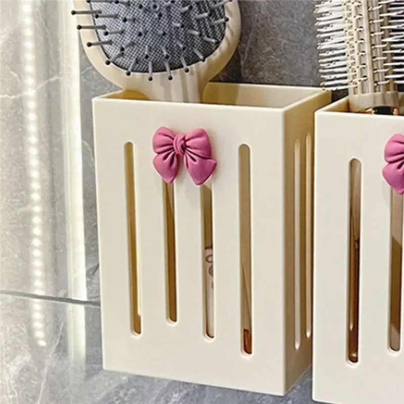 ABKO-Bathroom Comb Rack Wall Mounted Punch-Free Toothbrush Storage Tube Toilet Bathroom Toothpaste Placement Unit