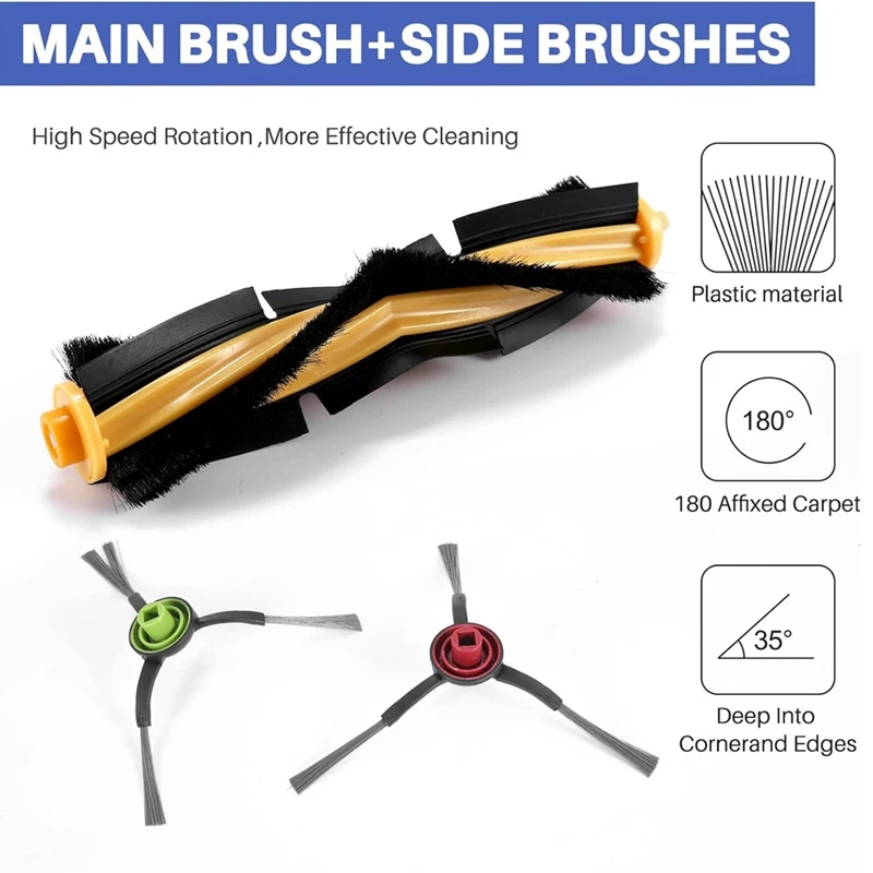 Pièces de rechange pour aspirateur robot Ecovacs DEEBOT OZMO 920/950/T5/T8/T8 Max/T9 Max/T9 Power/N7/N8/N8 +