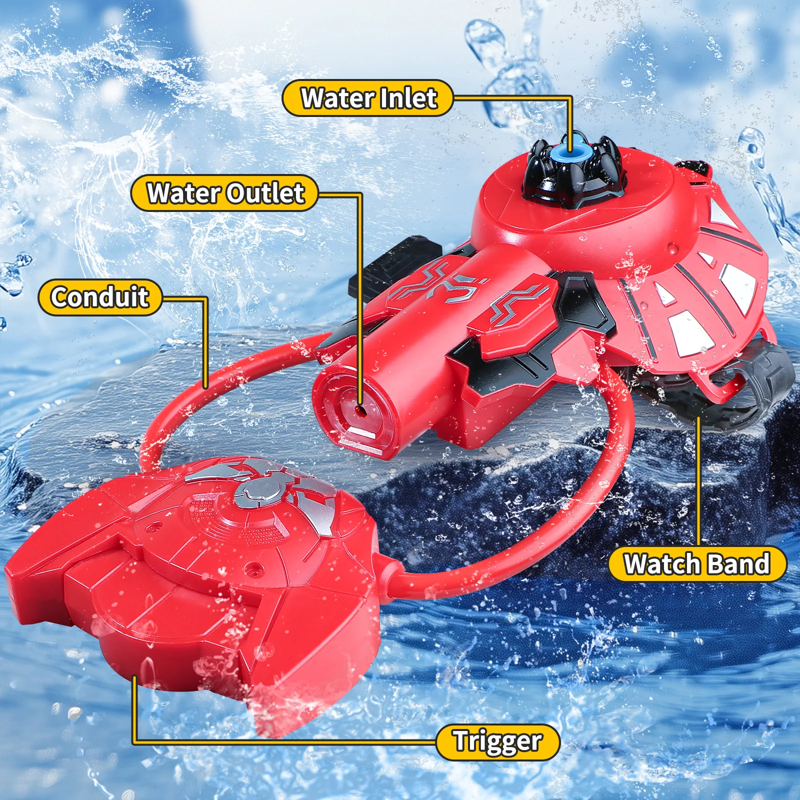 蜘蛛型水鉄砲ランチャー |     屋外ビーチ/プールパーティー用水遊びおもちゃ |     子供の休日や誕生日プレゼント