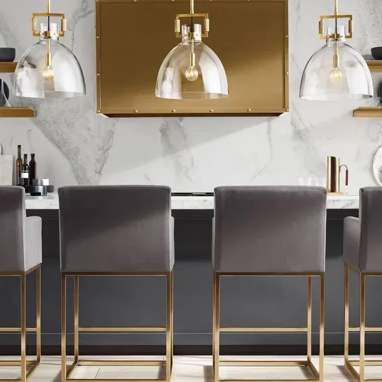 Nordic Loft Retro Clear Glass Shade WitE27 LED Golden Plated Copper Holder Pendant Lights Lustre Pendente Moderno Lamp