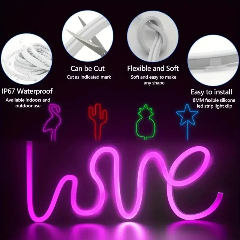 تيار مستمر 24 فولت RGB النيون Led قطاع ضوء مع بلوتوث 30 متر في الهواء الطلق IP65 مقاوم للماء النيون حبل أضواء App التحكم عن بعد الفرقة