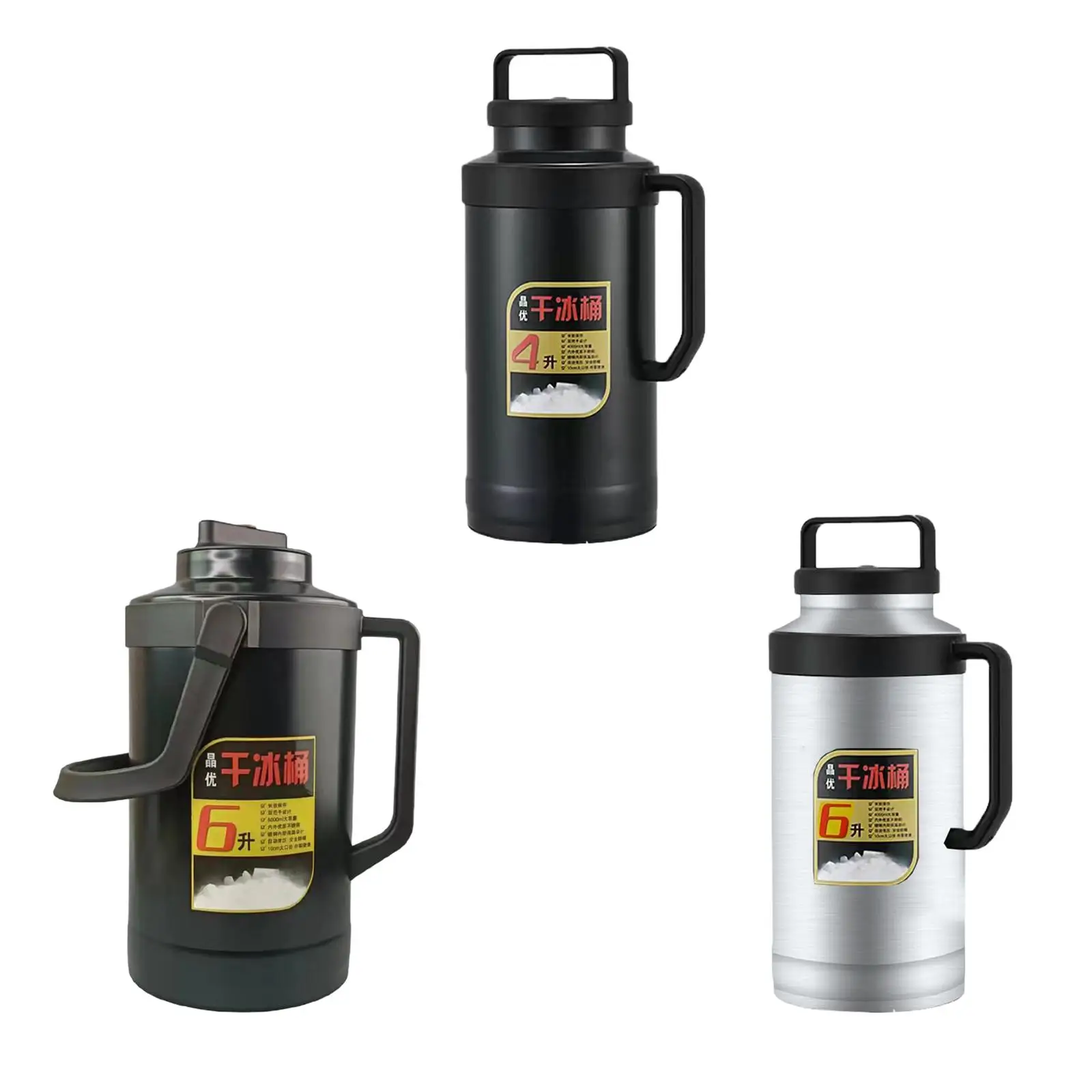 Dry Ice Containers Automatic Pressure Relief Two Handle Dry Ice Storage Pot for Catering Events Buffets Outdoor Restaurants RV