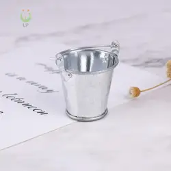 Miniature Metal Bucket Mini Kitchen Decor Pretend Play Toy Micro Decoration Bucket For Party New