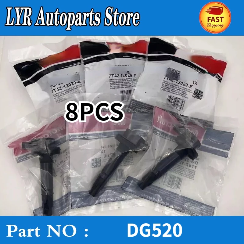 

High Quality DG520 Ignition Coils DG-520 7T4Z-12029-E 7T4Z12029E For 2007-2013 Lincoln Mercury 3.5/3.7L UF553 GN10237 UF595