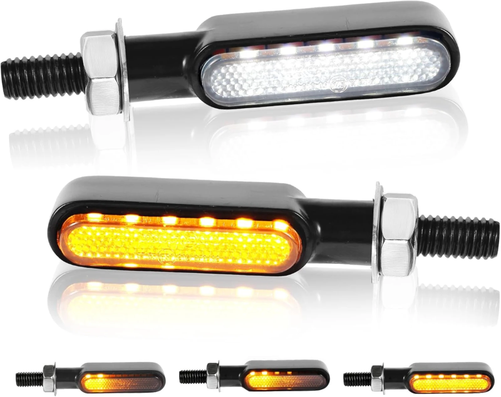 

Motorcycle LED Turn Signal Lights Flowing Water Flashing Blinker Indicator Universal Aluminum Accessory For Honda Yamaha Kawasak