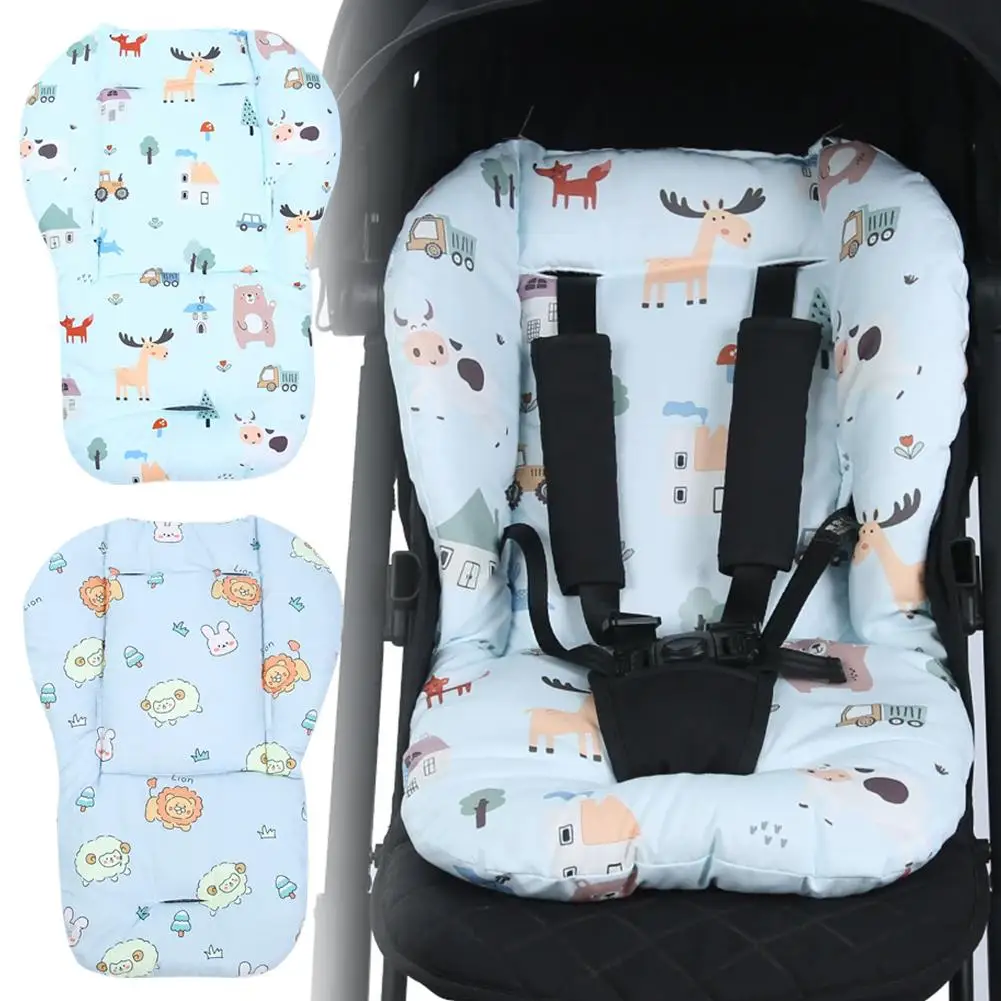 1/2Pcs Pram Buggy Stroller Cushion Cartoon Pattern Stroller Accessories & Baby Stroller Seat Pad Universal for All Seasons