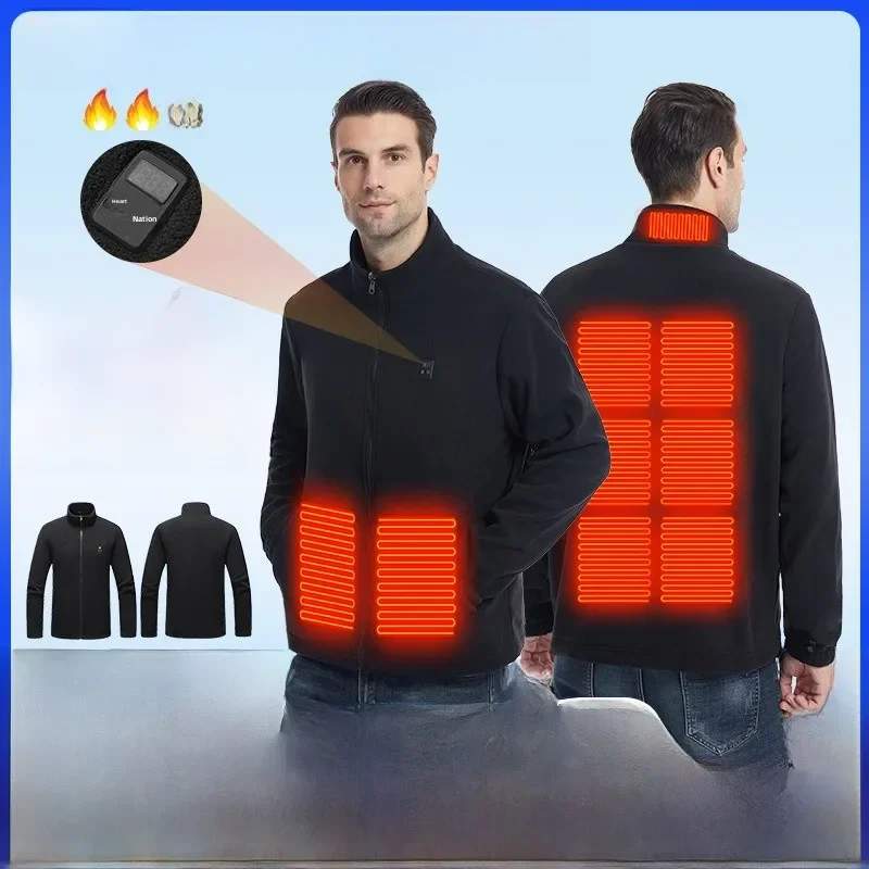 

Winter men's smart warm jacket USB long sleeved cotton jacket Winter warm jacket Men's winter vest Men's jacket Heating vest