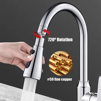 Universal 720 °   Extensor de torneira da cozinha, arejador, filtro de respingo, lavatório de cozinha, bico borbulhador, pia, água, borbulhador