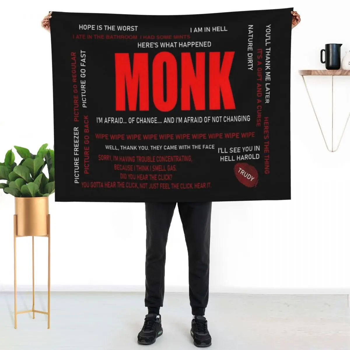Monk Quotes Throw Blanket Thermal blankets and throws For Decorative Sofa Luxury Thicken warm for winter Sofa Throw Blankets
